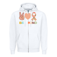 White Be Kind Zipper Hoodie - Bettercallsaul