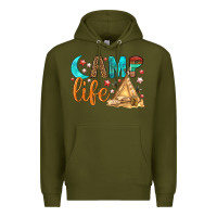 Army Green Camp Life Premium Hoodie - BundleAndBundleShop