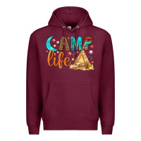 Burgundy Camp Life Premium Hoodie - BundleAndBundleShop