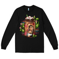 Black mexican coffee cup cactus Long Sleeve Tee - JahusDesignShop