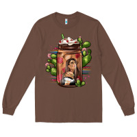 Chestnut mexican coffee cup cactus Long Sleeve Tee - JahusDesignShop