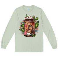 Matcha mexican coffee cup cactus Long Sleeve Tee - JahusDesignShop