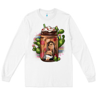White mexican coffee cup cactus Long Sleeve Tee - JahusDesignShop