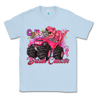Dusty Blue crush breast cancer monster truck with dinosaur Classic Tee - JahusDesignShop