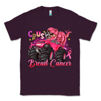 Plum crush breast cancer monster truck with dinosaur Classic Tee - JahusDesignShop
