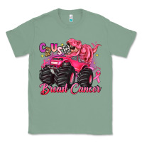 Sage crush breast cancer monster truck with dinosaur Classic Tee - JahusDesignShop