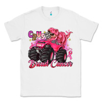White crush breast cancer monster truck with dinosaur Classic Tee - JahusDesignShop