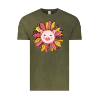 Vintage Olive pig sunflower Vintage Tee - RanaPortraitStore
