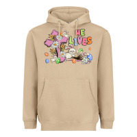 Mushroom he lives with bunnys and eggs Heavyweight Hoodie - MaliasSmallBusiness