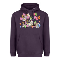 He Lives With Bunnys And Eggs Heavyweight Hoodie | Teevron