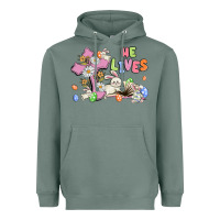 Sage he lives with bunnys and eggs Heavyweight Hoodie - MaliasSmallBusiness