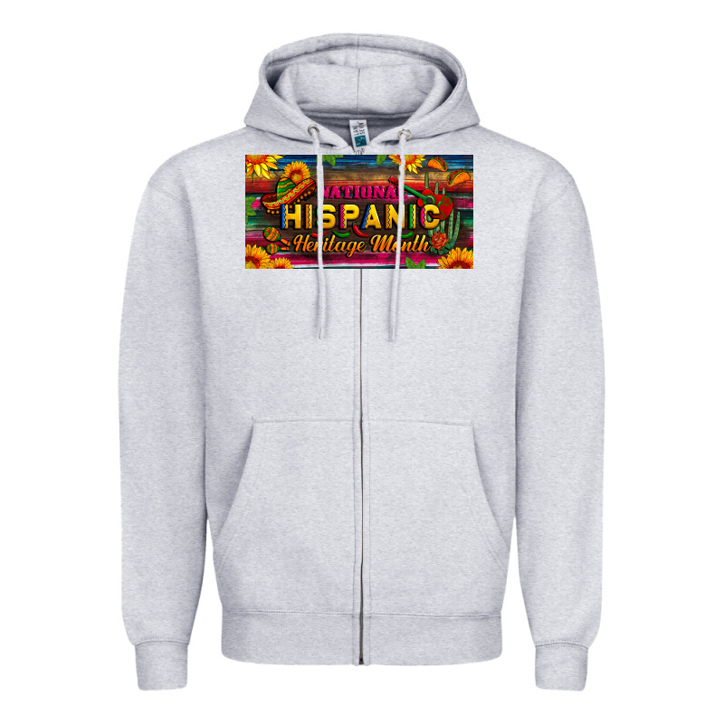 National Hispanic Heritage Month License Plate Zipper Hoodie by BundleAndBundleShop | Teevron