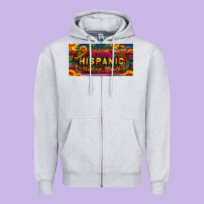 National Hispanic Heritage Month License Plate Zipper Hoodie Designed By Bundleandbundleshop