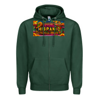 Sports Green national hispanic heritage month license plate Zipper Hoodie - BundleAndBundleShop