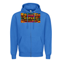 True Royal national hispanic heritage month license plate Zipper Hoodie - BundleAndBundleShop