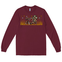 Burgundy merry christmas cross Long Sleeve Tee - JahusDesignShop