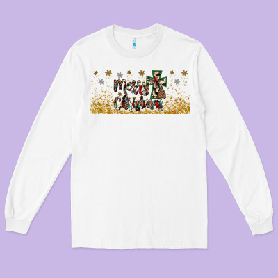 Merry Christmas Cross Long Sleeve Tee Designed By Jahusdesignshop