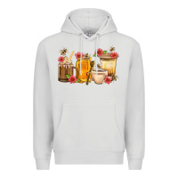 Dove Grey Honey And Bee With Flower Coffee Cup Premium Hoodie - BundleAndBundleShop