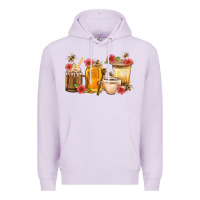 Lilac Honey And Bee With Flower Coffee Cup Premium Hoodie - BundleAndBundleShop