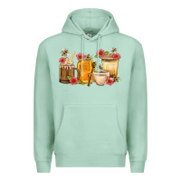 Seafoam Honey And Bee With Flower Coffee Cup Premium Hoodie - BundleAndBundleShop