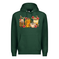 Sports Green Honey And Bee With Flower Coffee Cup Premium Hoodie - BundleAndBundleShop