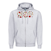 Heather Grey rosses and keys Zipper Hoodie - AdoDesignShop