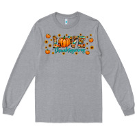 Heather Grey love thanksgiving Long Sleeve Tee - JahusDesignShop