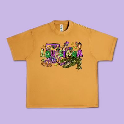 Louisiana Mardi Gras Urban Heavy Tee Designed By Fadigitalartstudio