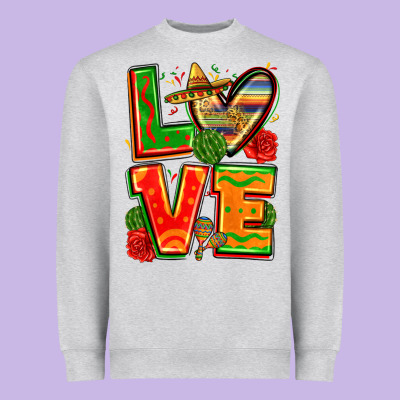 Love Mexico Heavyweight Sweatshirt Designed By Zillion Design Studio