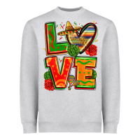Heather Grey love mexico Heavyweight Sweatshirt - Zillion Design Studio