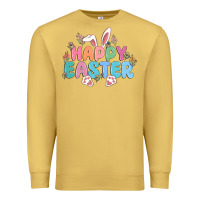 Antique Gold happy easter Premium Sweatshirt - MaliasSmallBusiness