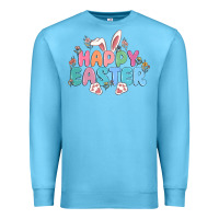 Ocean Blue happy easter Premium Sweatshirt - MaliasSmallBusiness
