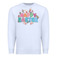 White happy easter Premium Sweatshirt - MaliasSmallBusiness