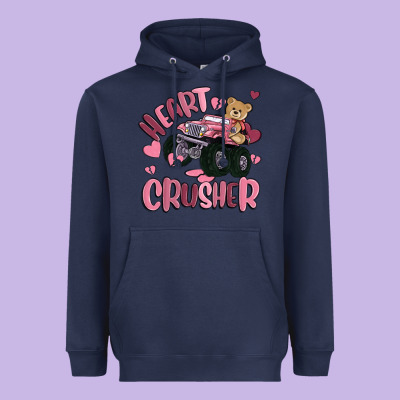 Heart Crusher Heavyweight Hoodie Designed By Maliassmallbusiness
