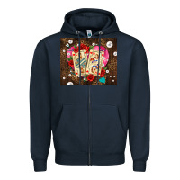 Navy playing cards and pearls Zipper Hoodie - AdoDesignShop