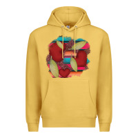 Antique Gold heart and serape patches Premium Hoodie - AdoDesignShop