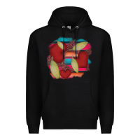 Black heart and serape patches Premium Hoodie - AdoDesignShop