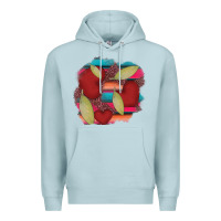 Blue Mist heart and serape patches Premium Hoodie - AdoDesignShop