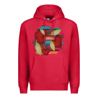 Cardinal heart and serape patches Premium Hoodie - AdoDesignShop