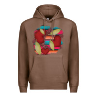 Chestnut heart and serape patches Premium Hoodie - AdoDesignShop
