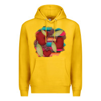 Lemon heart and serape patches Premium Hoodie - AdoDesignShop