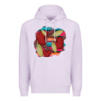 Lilac heart and serape patches Premium Hoodie - AdoDesignShop
