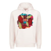Pale Pink heart and serape patches Premium Hoodie - AdoDesignShop