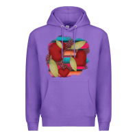 Purple heart and serape patches Premium Hoodie - AdoDesignShop