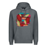 Rock heart and serape patches Premium Hoodie - AdoDesignShop