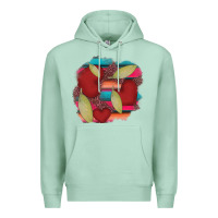 Seafoam heart and serape patches Premium Hoodie - AdoDesignShop