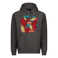 Smoke heart and serape patches Premium Hoodie - AdoDesignShop