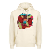 Tofu heart and serape patches Premium Hoodie - AdoDesignShop