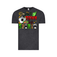 Vintage Black small town big spirit soccer Vintage Tee - Zillion Design Studio
