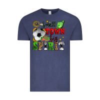 Vintage Denim small town big spirit soccer Vintage Tee - Zillion Design Studio